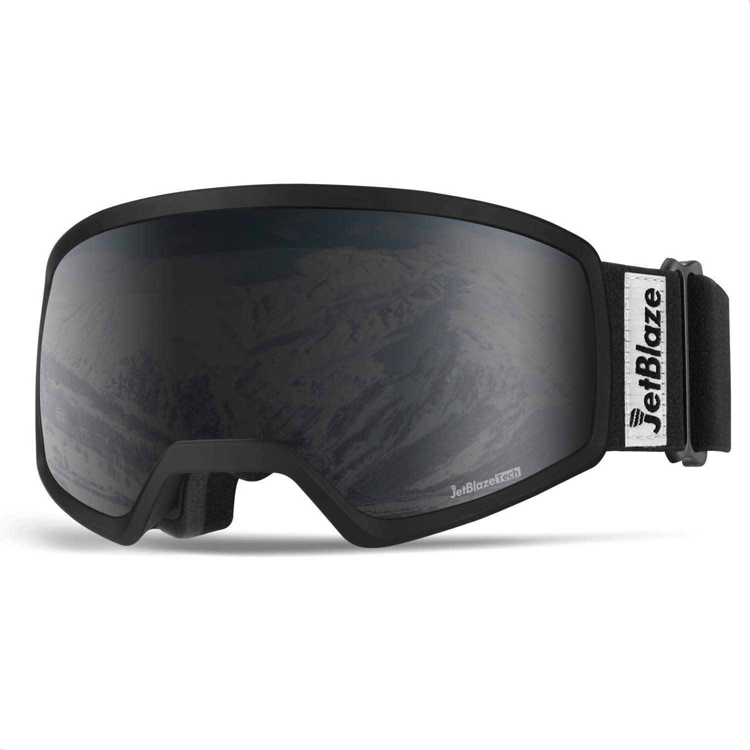 JetBlaze Ski Snow Goggles with Dual Layers Lens Anti-Fog UV Protection ...